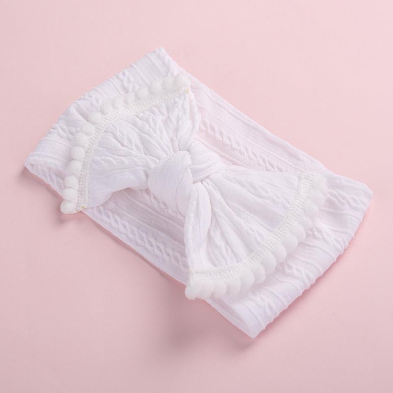 

Детская повязка на голову с бантом для ребенка, головной убор с бантом, тюрбан с кабелем для детей, эластичная повязка на голову, детские аксессуары для волос белый