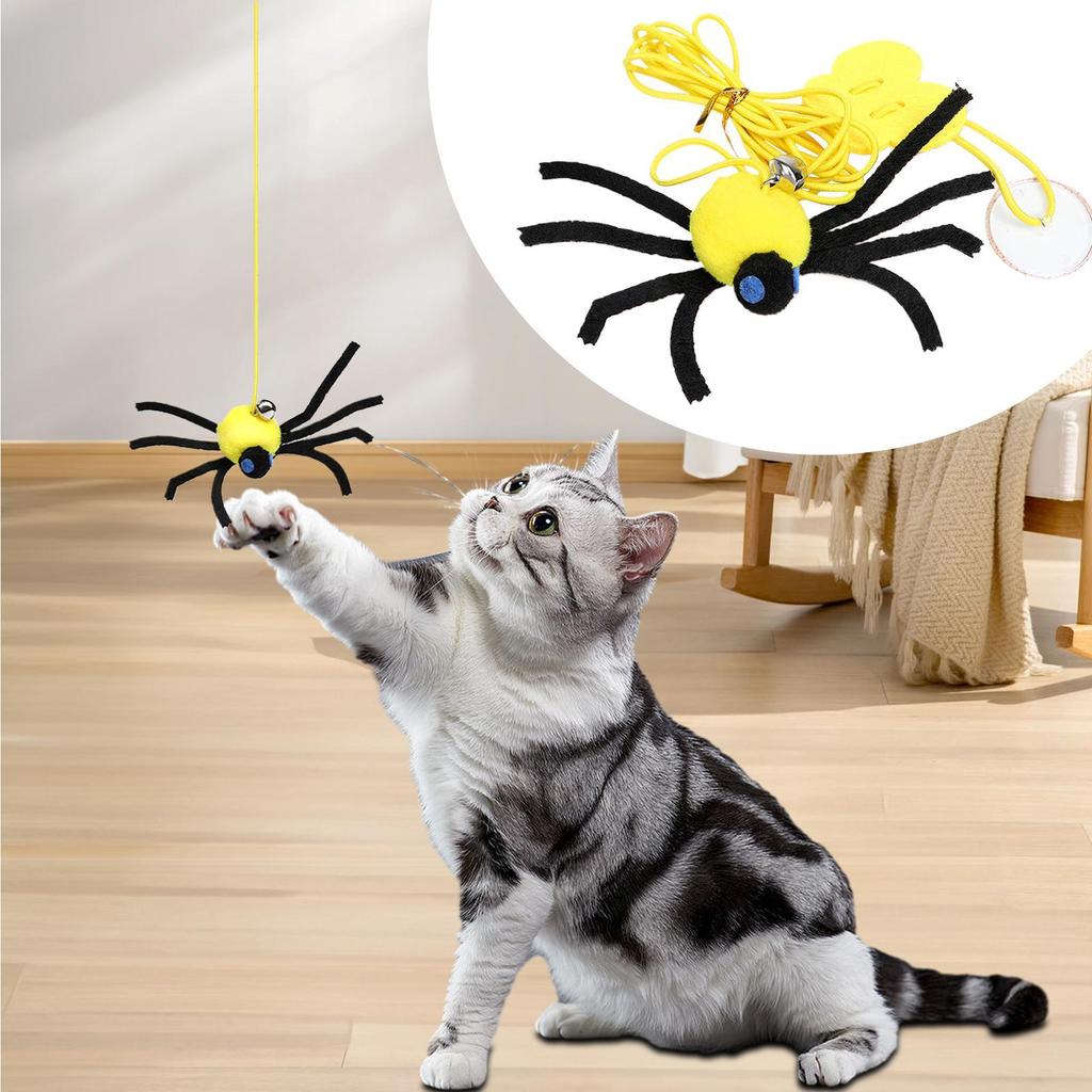 Dörrkatt leksak Elastisk snöre Spindelspel Teaser Elastisk snöre Stimulerande katt leksaker För valp Kattunge Liten Mellan Stor Ras Husdjur
