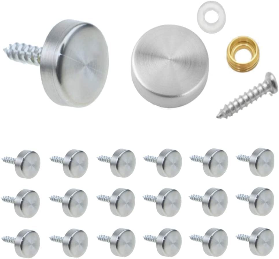 TKY Decorative Plate Decorative Fasteners for Set of 25 Screws, Covers, Caps, Fixing, Fasteners, Nameplates, DIY, (22mm)