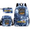 Abstract foreign Shanhaijing children's schoolbag tongtongsahur cartoon primary school student backpack three-piece set L