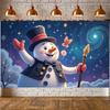 Winter Wonderland Backdrop Festive Lights Frosty Scene Banner Festive Background Top Hat Design Winter Display For Winter Xmas