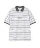 Wacky Willy Striped Collared T-Shirt White