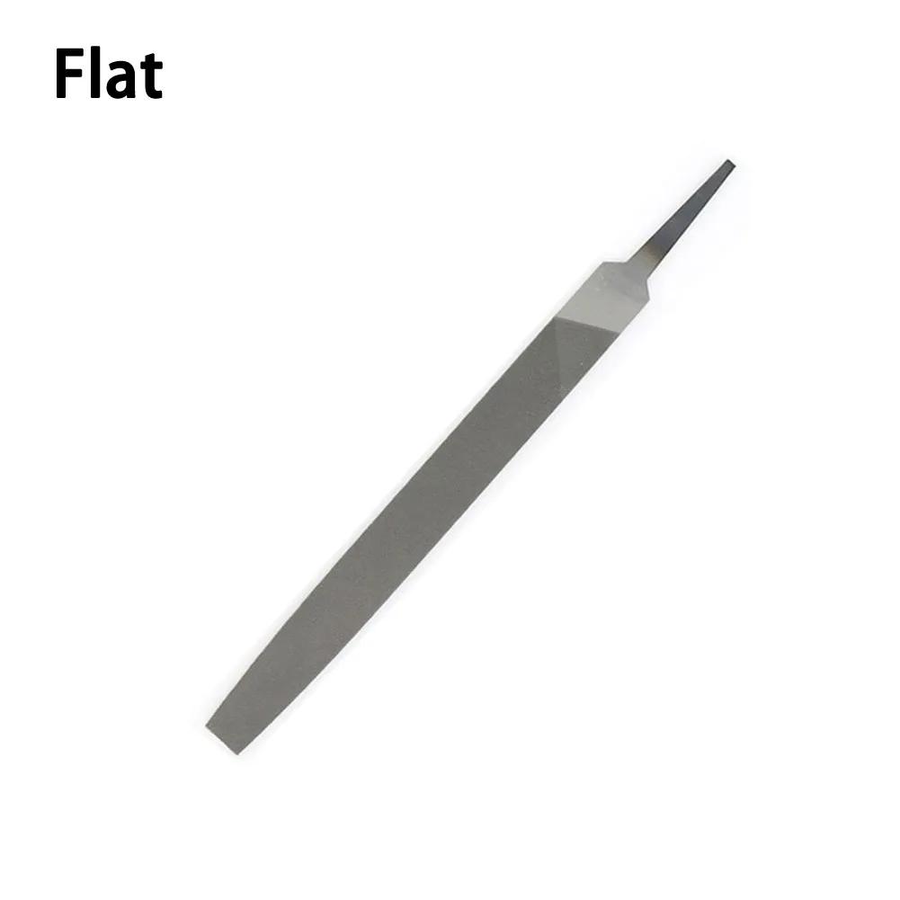 6 Inch 150mm Steel Files Without Handle Round Half-round Triangular Square Flat File 5 Styles Alloy Steel FilesFor Metal Sanding