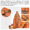 Whatna Antique-Style Tanned Natural Cowhide Leather One-Shoulder Bag for Men, 3-Way, Crossbody, Mini Body Bag, Chest Bag, Genuine Leather, Thick,