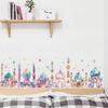 Cartoon Colorful Castle Wall Stickers Star Moon Sticker Children's Bedroom Toy Room Background Decoration Self-adhesive Murals