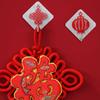 2pcs Nail Free Hooks Festive Lucky Word Hooks Red Lantern Hooks Chinese Knot Hooks Room Clothes And Hat Room Door Hooks Gifts