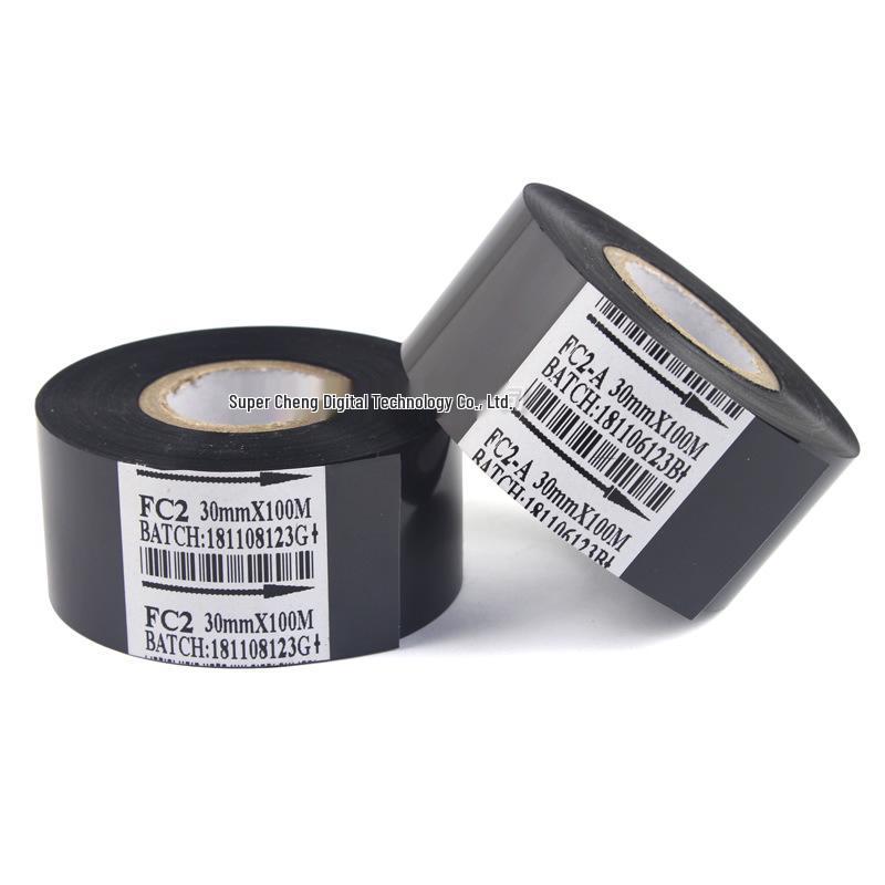 FC2 30mm Hot Stamping Ribbon for Date Labeling Machine, 25/35/100m