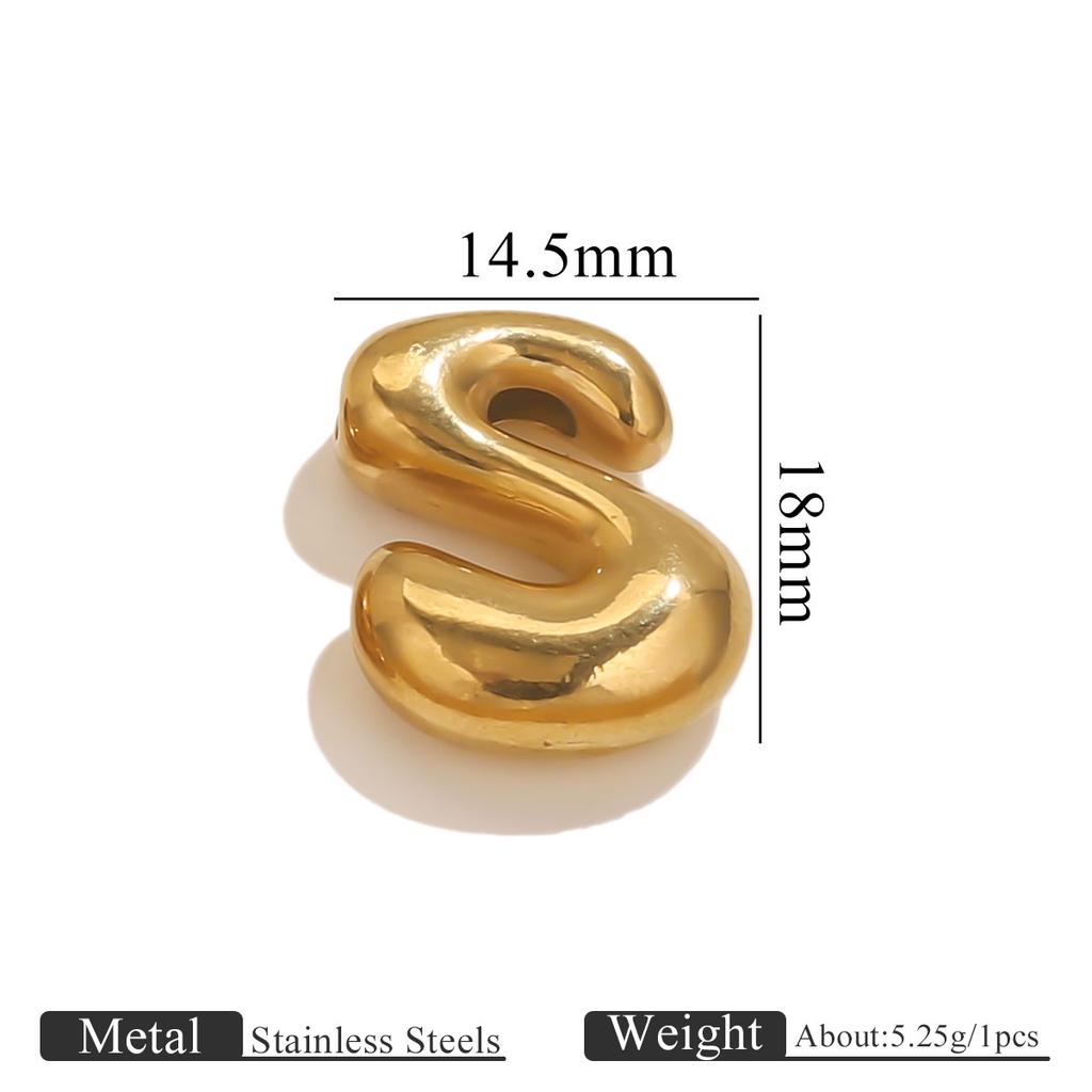 5 Stück Edelstahl 18K PVD-beschichtet A bis Z Englische Buchstaben Anhänger DIY Wasserdichter Schmuck Geschenk Handgefertigtes DIY Zubehör