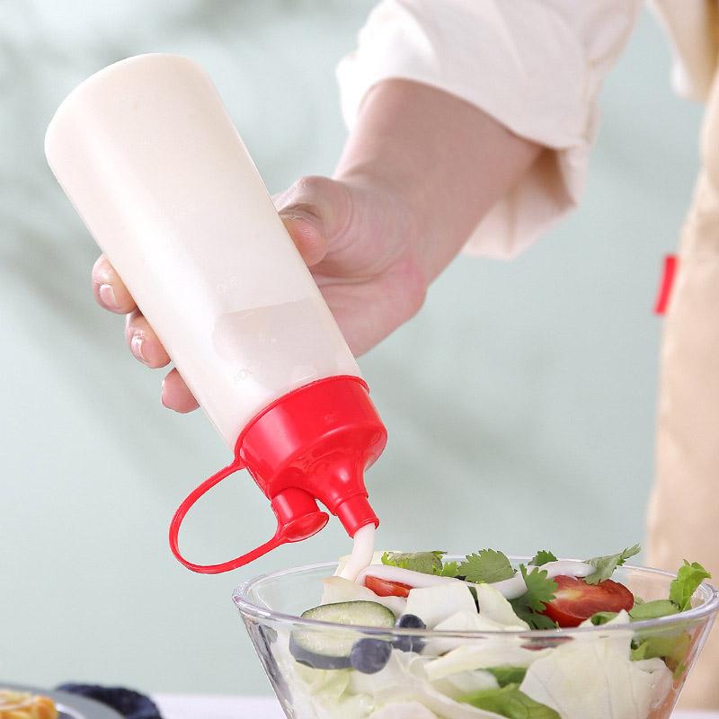 Squeeze Condiment Oil Bottles Can Sealing Cap Sauce Tomato Salad Dressing Food Grade Mustard Dispenser Kitchen Supplies