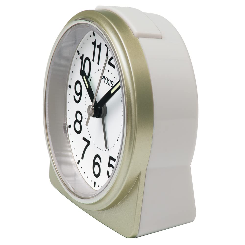 Seiko Clock Alarm Clock Table Clock Analog Light Golden Pearl 89 x 86 x 47mm PYXIS NR451G