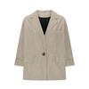 Women's Corduroy Blazers Business Casual 3/4 Sleeve Jackets Open Front Lapel Collar Button Work Suit Coat