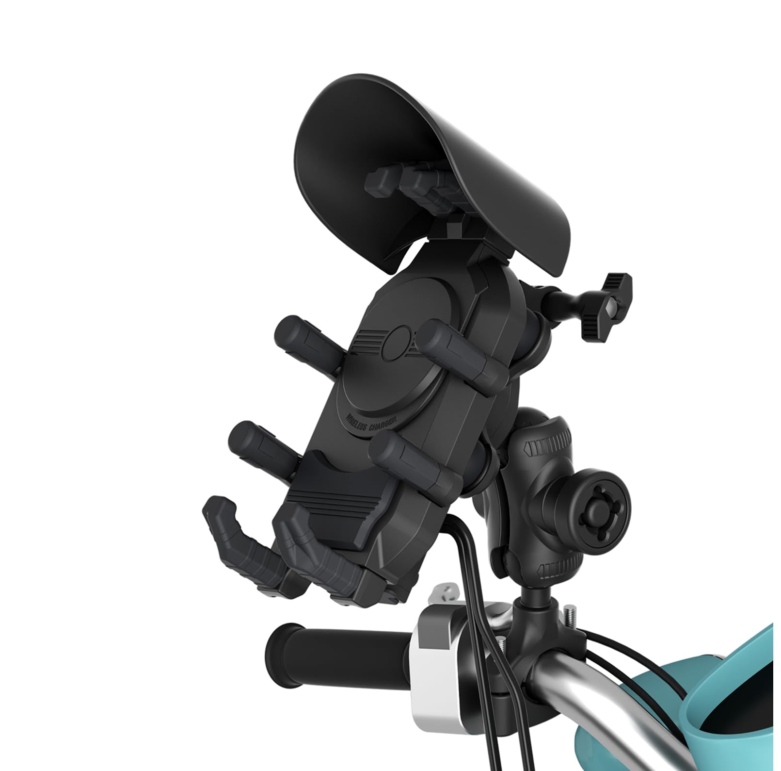 

SHEAWA Мотоциклетный смартфон Зарядка Qi Беспроводная Быстрая USB PD Солнцезащитный козырек Авто Крепится к рулю мотоцикла Держатель, Зарядное устройство, 15 Вт, 10 Вт, 7,5 Вт Зарядка,