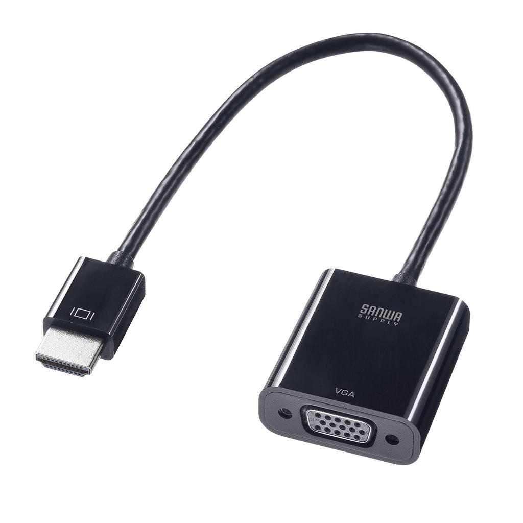 Sanwa Supply HDMI to VGA Adapter A Male to VGA (HDMI Female) AD-HD24VGA