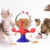 ABS Pet Cat Food Funnel Spinning Windmill Interactive Training Cat Puzzle Toy Compatible with Windmill-Style Cat Food Funnels