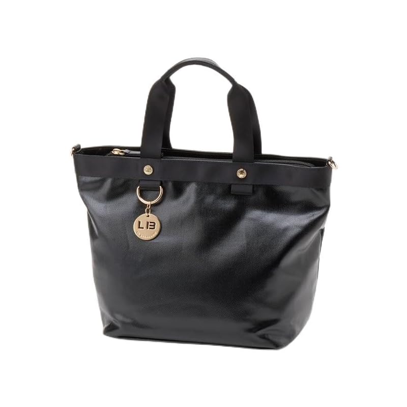 

[Rubaga Jerry] tote bag [Cotton x Polyurethane] shiny mini tote Black(10)