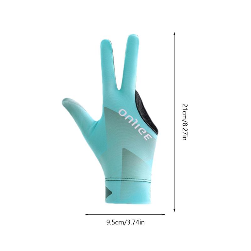 3 Finger Single Pool Gloves Non-Slip Soft Billiards Gloves Breathable Wear-Resistant Cue Action Gloves Billiards Accessories For