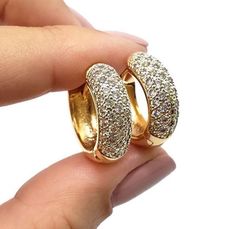 

Новые корейские роскошные цирконовые геометрические металлические серьги-кольца для женщин модные золотые серьги золотого цвета ювелирные аксессуары