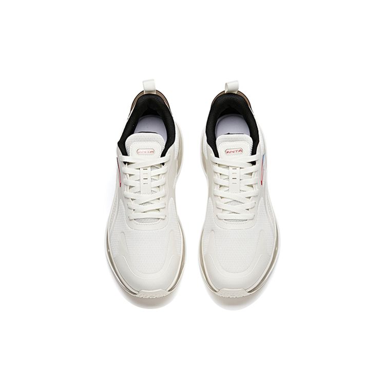 Anta Męskie buty do biegania low-top z poduszką powietrzną na całej długości, sneakersy biało-czarne 912125503-1