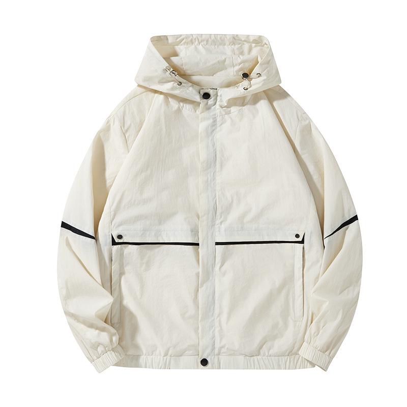 Unisex Waterproof Hooded Jacket: Casual Loose-Fit, Trendy for Spring/Autumn Outdoors