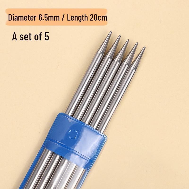 Complete Stainless Steel Knitting Needle Set: Circular, Straight Needles & Yarn Markers for Scarf & Sweater Crafting