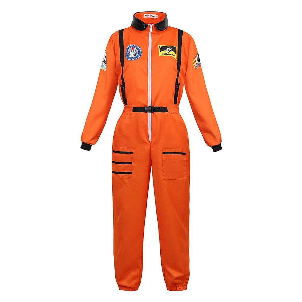 Adults Astronaut Costume Cosplay Women Men Space Astronaut Costume For Kids Jumpsuit Zipper Family Spacesuit Costume Carnival