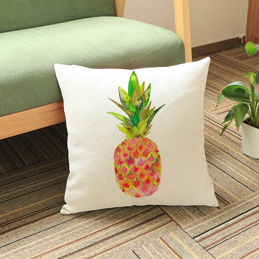 Pineapple Colorful Fruit Style Car Cushion Cover Southeast Asia Tropic Exotic Home Decoration Sofa Throw Pillow Case Cojines
