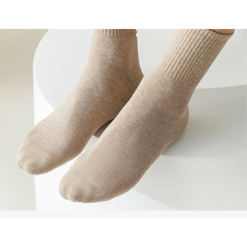 10/5/3/2/1 párů Ponožky z 95% česané bavlny Muži Pracovní šaty Dlouhé ponožky Ležérní Jednobarevné Jaro Léto Černá Bílá Unisex ponožky Pohodlné