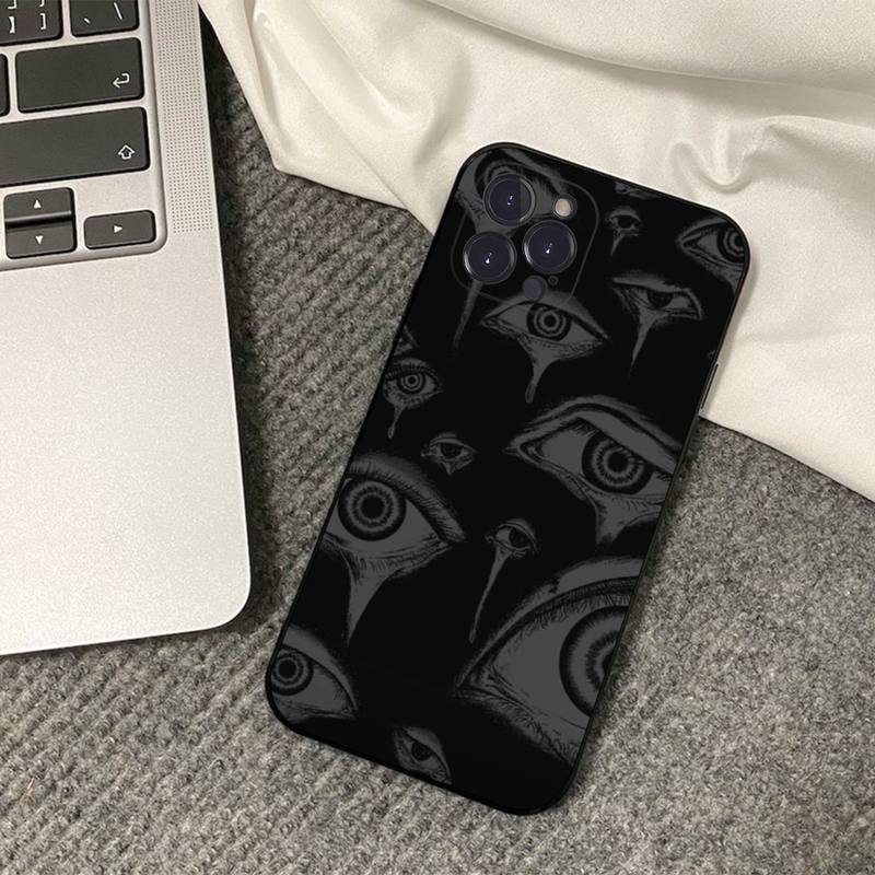 Scary Face Eyes Phone Case Silicone Soft for Iphone 14 13 12 11 Pro Mini XS MAX 8 7 6 Plus X XS XR Cover
