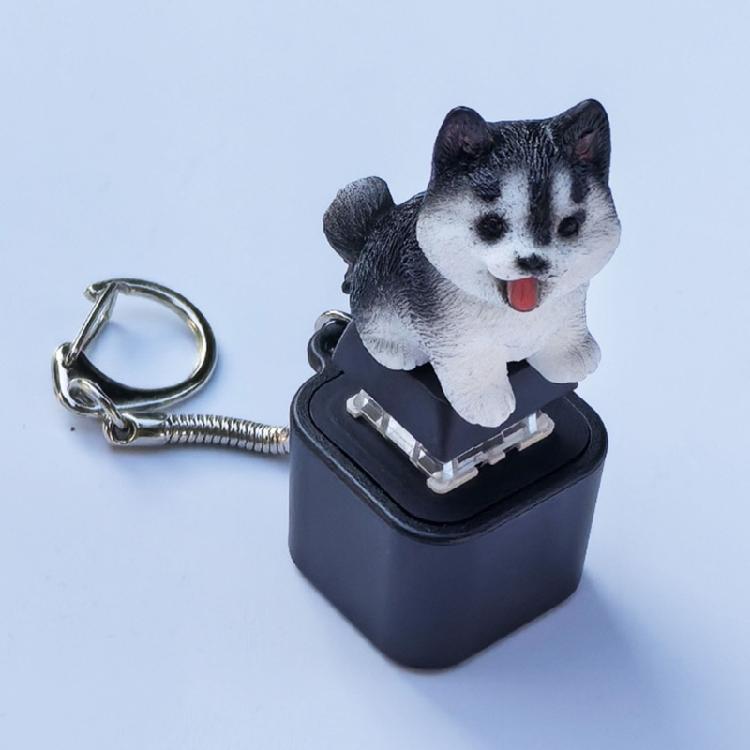 Auditory Visual Stress Reliever Keychain Glowing Animal Squeeze Toy For Key Organization ABS Sturdy Daily Companion