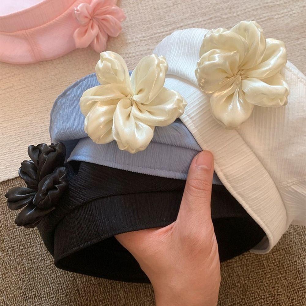 French Style Painter Hat Versatile Artist Cap Breathable Flower Beret  Holiday