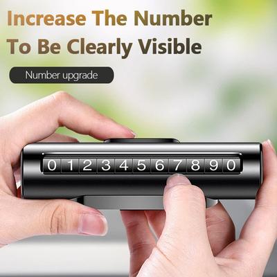 Metal Temporary Parking Phone Number Plate Card Automobile Fluorescent Temporary Stop Sign Hidden Double Sided Car Styling