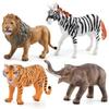 Realistic Pvc Forest Animal Model Set Featuring Elephant Tiger Lion For Kids Learning