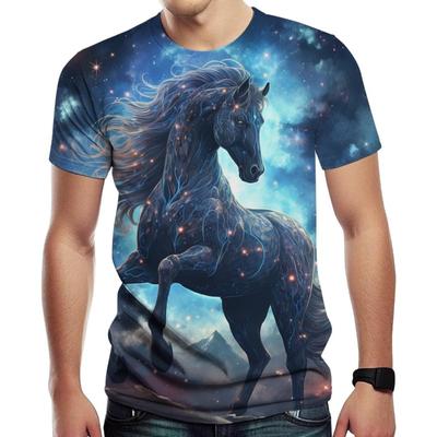 Ανδρικά T-Shirts με 3D Εκτύπωση, Καθημερινά Καλοκαιρινά Τοπ με Unisex Σχέδιο