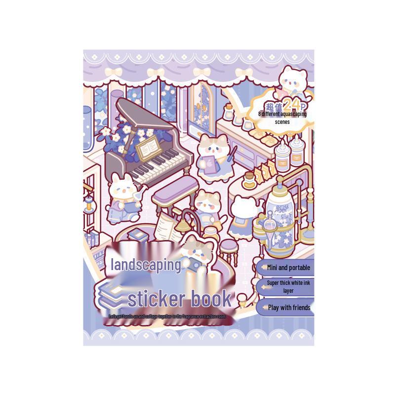 3D Miniature Landscape Zoo Adventure Sticker Book: Meow Meow Series Quiet Book