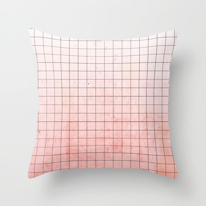 Nordic Style Black White Geometric Pillow Office Sofa Living Room Bed Headrest Car Sleeping Pillowcase Customizable Pp Cotton