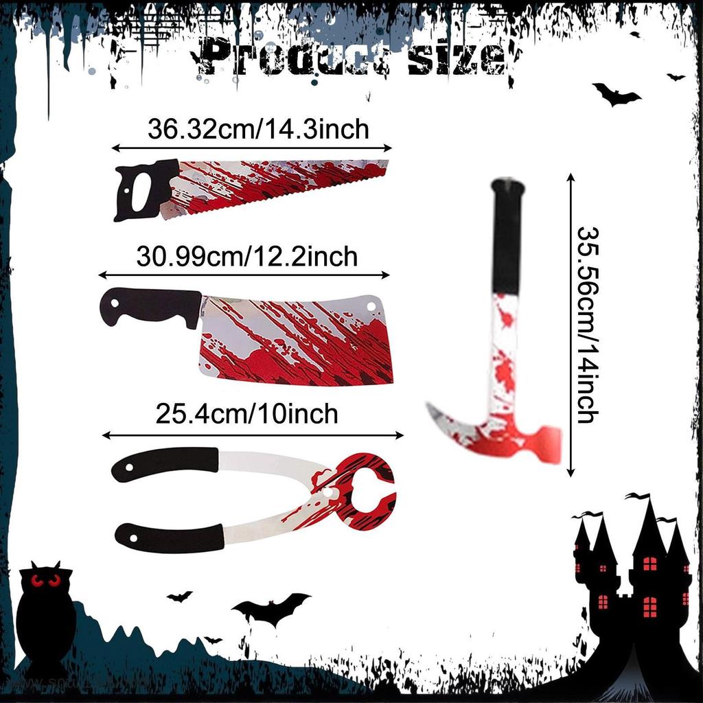 Halloween Knife Banner Decoration Versatile Scary Horrible Ornament Hanging for Hotel Railing