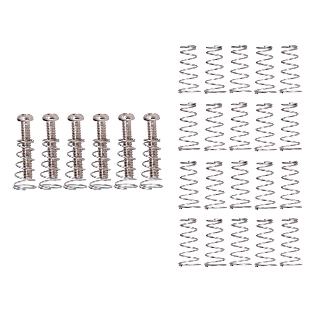 6 Pieces Electric Guitar Bass Bridge Screws Springs+20pcs Pickup ...