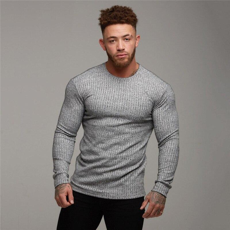 

6624 Men s T-Shirts Pure Color Cotton Men s Slim Seven-point Sleeve Raglan T-shirt Round Neck Hit Color Sports Fitness Hip Hop XXL сірий