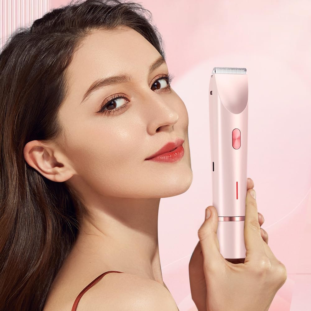 2025 New 2-in-1Women's Body Shaver, Head Bikini Trimmer Rechargeable Eletctric Shaver for Women, IPX7 Waterproof Wet and Dry Hair Trimmer for Facial