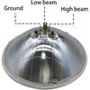 H6024 Super Vision Crystal Headlight, Halogen Sealed Beam Headlight, (7"" ROUND, 178MM) (110/130W), Replaces# H6024