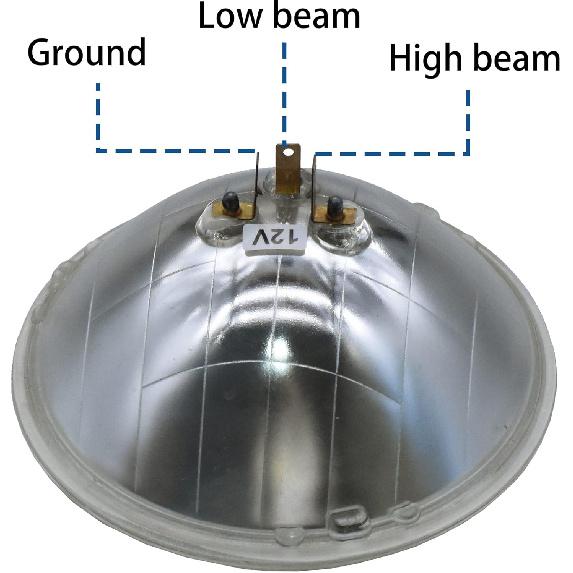 H6024 Super Vision Crystal Headlight, Halogen Sealed Beam Headlight, (7"" ROUND, 178MM) (110/130W), Replaces# H6024