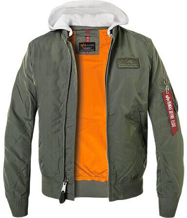 Демисезонная куртка Alpha Industries MA-1 TT Hood (196108) vintage green (196108-432)