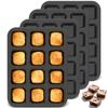 4/2Pcs Mini Brownie Pans 12 Cavity Non-stick Muffin Baking Pan Bakewares Square Cupcake Baking Molds for Home Gathering Baking
