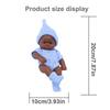7.87 Inch Reborn Dolls Mini Black Skin Soft and Full Body Vinyl Doll Lifelike Soft Reborn Doll Washable Doll For Toys Gifts