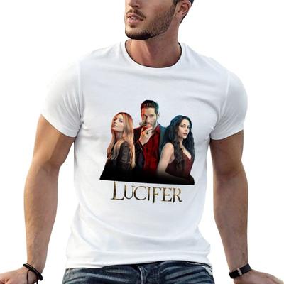 Lucifer Staffel 4 T-Shirt Knitterarmes Kurzarm T-Shirt