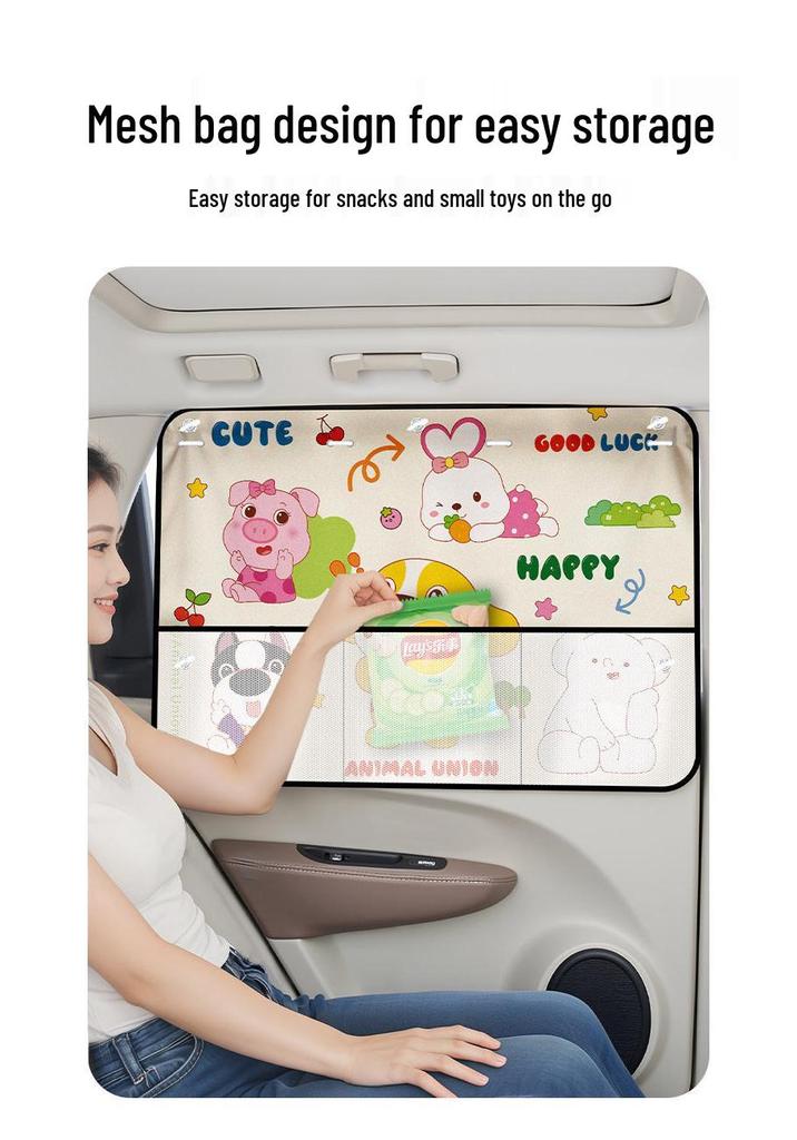 Car Window Privacy Curtain & Sun Shade Combo