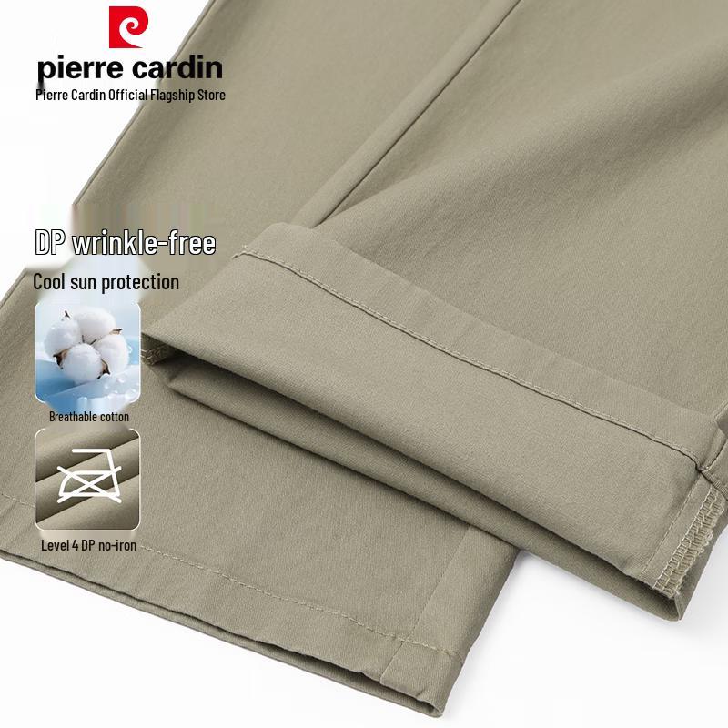 Pierre Cardin Men's DP Wrinkle-Free Cotton Straight-Leg Casual Pants