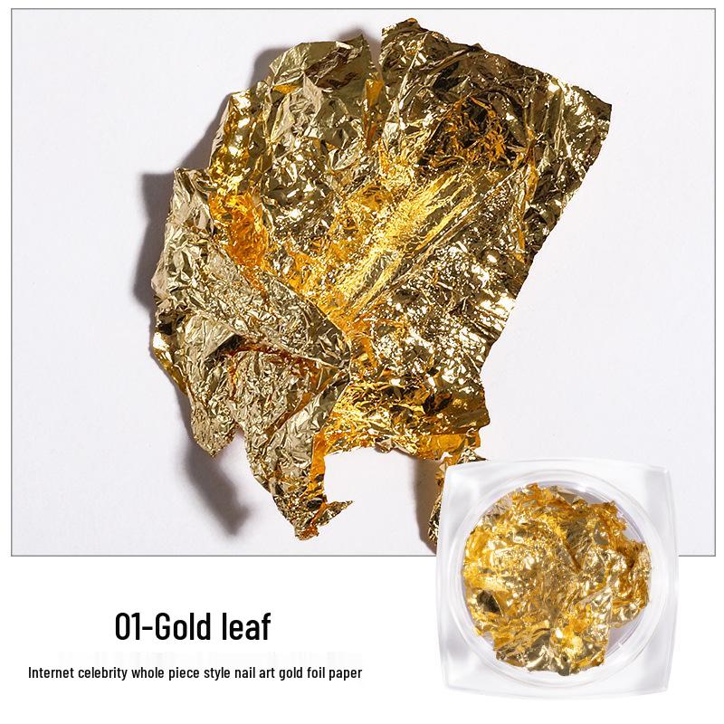 Gold and Silver Japanese Style Nail Art Foil Ornaments