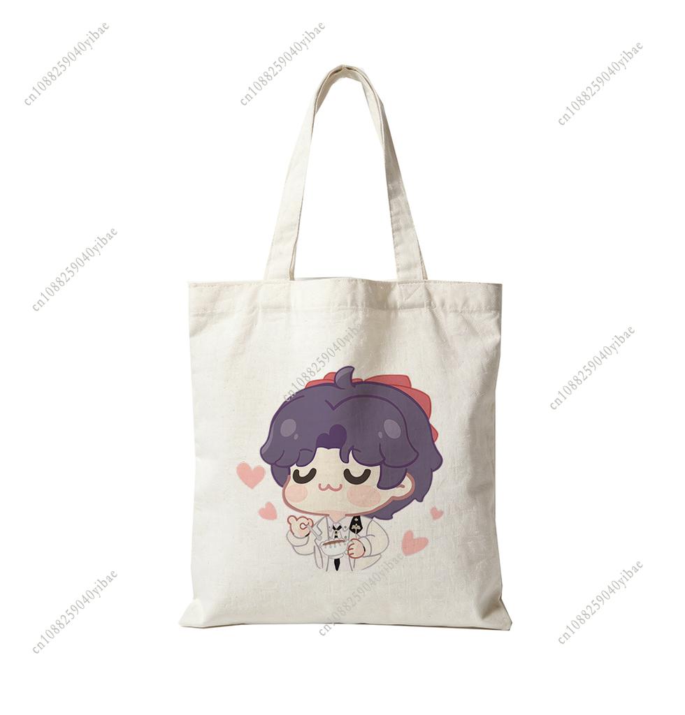 35x40CM Love and Deepspace Super Cute Rafayel Qiyu Canvas Bag Proud Cartoon Rafayel Fans Anime Cosplay Item Storage Backpack