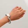 Simple and personality exaggerated wide edge hollow spring alloy bracelet business temperament bracelet